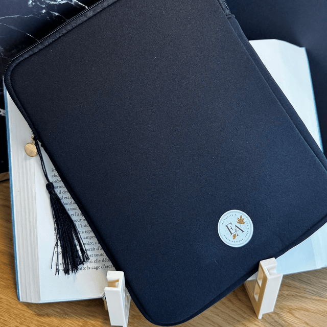Protection d’Ipad ou de livre A5 « My Wonderful moments », argent et noir