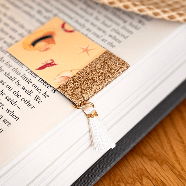 Marque-page "Blue Lagoon" magnétique, Beige