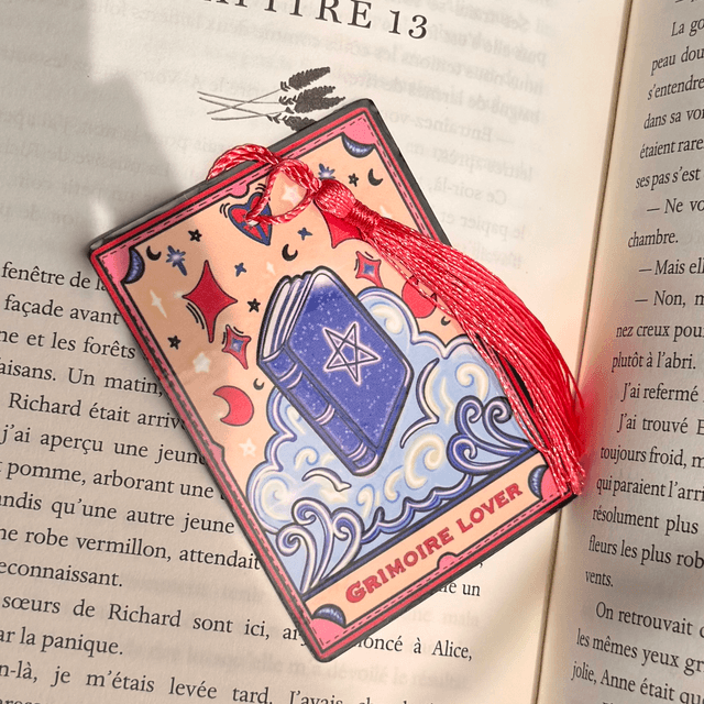 Marque-pages plastique, Grimoire Lover
