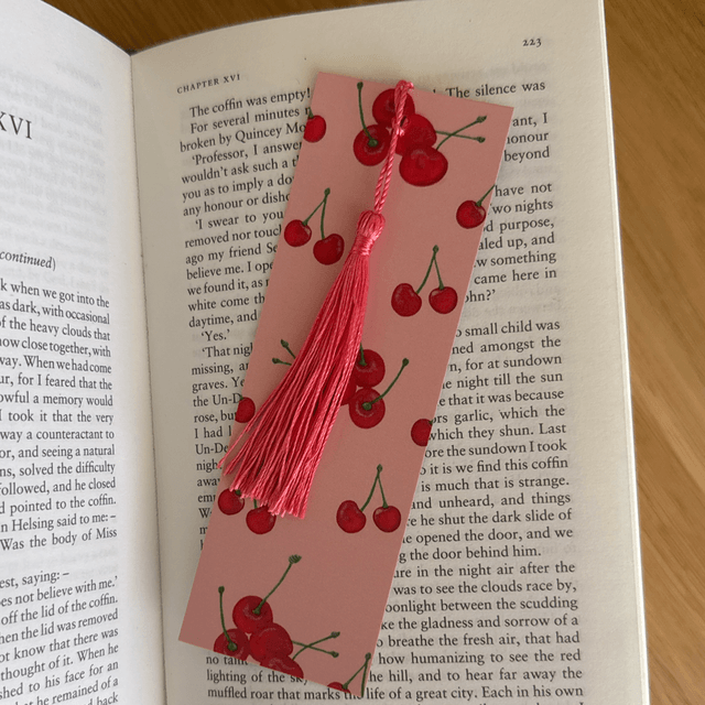 Marque-page "Smoothie II " cartonné Cerises