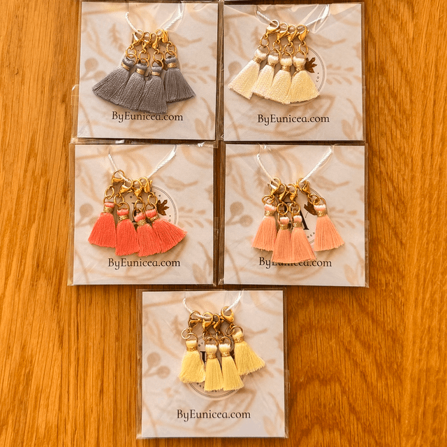 Lots de 4 pompons pour foulard de tirage 