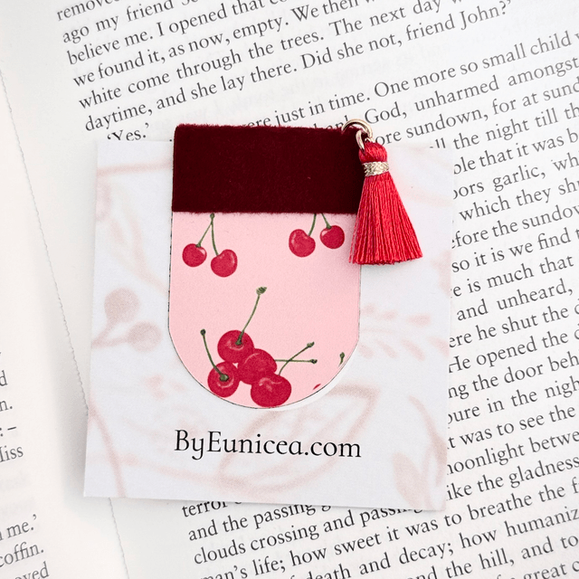 Marque-page "Smoothie" magnétique, Cerises