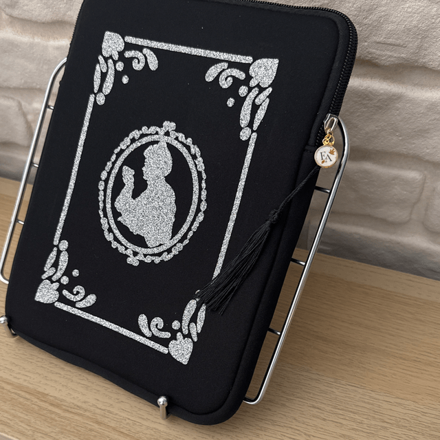 Protection d’Ipad ou de livre A5 « My Wonderful moments », argent et noir