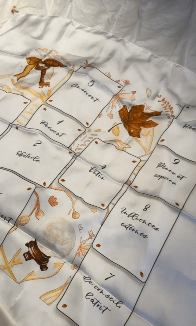 Foulard Voyance tarots, avec "Quatre minis quartz"