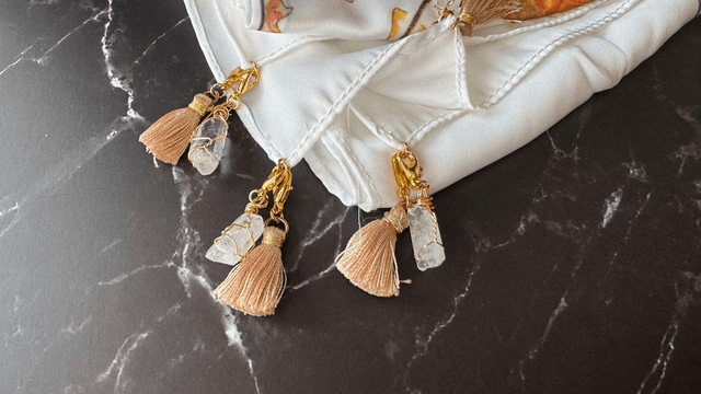 Foulard Voyance tarots, avec "Quatre minis quartz"