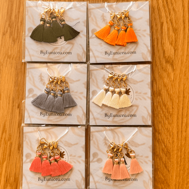 Lots de 4 pompons pour foulard de tirage 