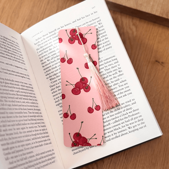 Marque-page "Smoothie I " cartonné Cerises