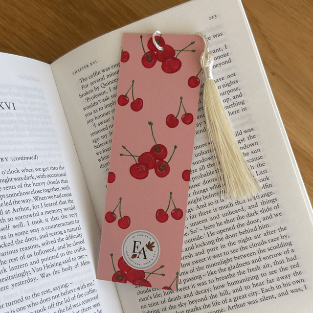 Marque-page "Smoothie III " cartonné Cerises