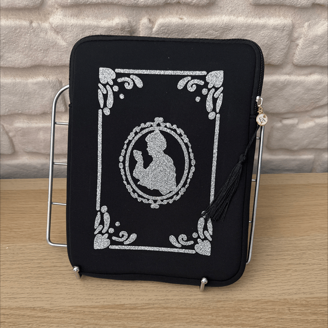 Protection d’Ipad ou de livre A5 « My Wonderful moments », argent et noir